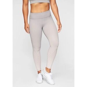 Athleta Contender Aero 7/8 Ombre Leggings, Pebble Gray, Laser Cut, Large